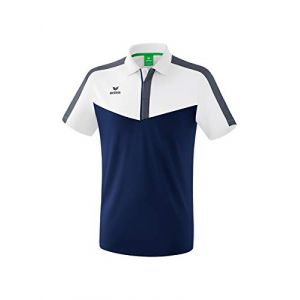 Erima Squad Function Polo Hommes - Blanc, Bleu Fonc&eacute;