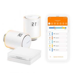 Netatmo Starter Pack Valves Thermostatiques Wi-FI Intelligentes Kit de Base pour Chauffage centralisé NVP-IT 5-30