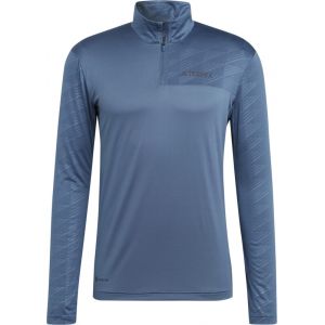 Image de Adidas TERREX MT LS Half Zip Men, bleu S T-shirts techniques