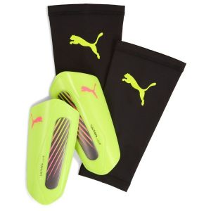 Puma Protège-tibias de football ultra light sleeve, alerte jaune,