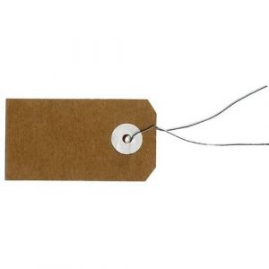 Artémio 100 étiquettes kraft 5,5 x 3 cm avec fil métallique