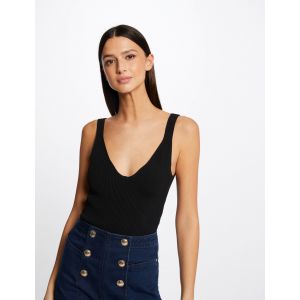 Image de Morgan D&eacute;bardeur pull avec col en V Noir - Couleur Noir - Taille M