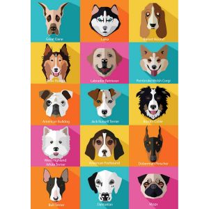 Puzzle 1000 pièces : Les chiens