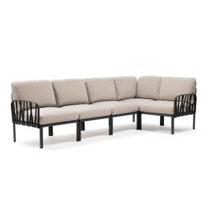 Nardi Canapé pour extérieur KOMODO 5 (Anthracite / Panama - Polypropylène fibre de verre et tissu Tech)