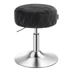 Tabouret de maquillage réglable en hauteur pivotant à 360 degrés noir