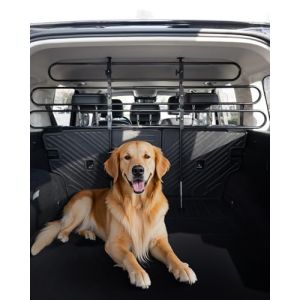VEVOR Barrière de Séparation de Voiture pour Animal Universelle, Grille Pare-Chien Réglable, en Tube Métallique Solide, Facile à Installer, pour Animaux de Compagnie, Petits SUV, Camions et Véhicules