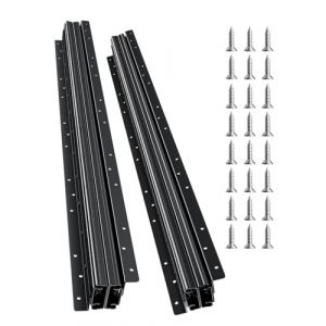 VEVOR Glissières de Tiroir sous Escalier, 800 mm, Coulisses de Tiroir à Roulement à Billes à Extension Complète, Capacité de Charge 117 kg, Rails d'Armoire Inférieur Robustes, pour Bricolage, Noir