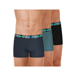 Athena Lot de 3 boxers Endurance 24h - Couleur 2XL, 3XL, L, M, S, XL - Taille Gris