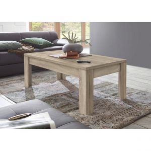 Table basse L.122 cm BRIGHT imitation chêne