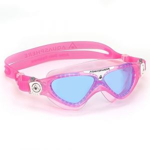 Aquasphere Vista JR |Lunettes de Natation pour enfants|Enfants 6 ans+ |Protection UV | Joint en Silicone |Verres Anti-buée et Anti-fuite| Garçon & Fille |Lunette de Piscine, Rose