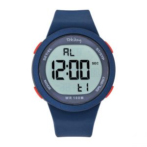 Tekday Montre homme - 656217 Bracelet Résine Bleu