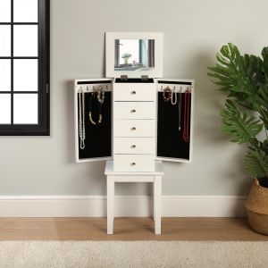 Versa Grande armoire à bijoux en bois Charme