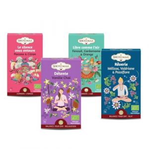 Tisanes Bio Apaisantes Sans Caféine – Relaxation, Lâcher-Prise, Respiration Fluide, Sommeil Naturel – Infusions Bien-Être du Soir