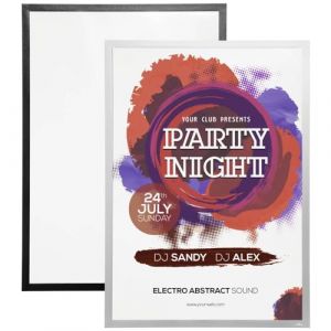 Durable Cadre d'affichage DURAFRAME POSTER 70 x 100 - Fixation adhésive pour documents 70 x 100 - Résistant aux UV - 1 pièce, Noir, 505601