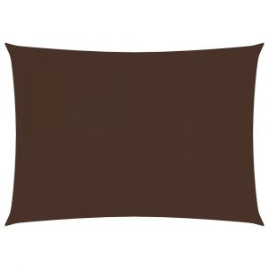 Voile toile d'ombrage parasol tissu oxford rectangulaire 3,5 x 5 m marron 02_0009655