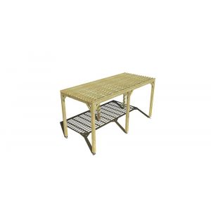 Pergola bois &bull; 5m x 2m &bull; ind&eacute;pendante &bull; sens profondeur &bull; lattage bois &bull; livraison comprise