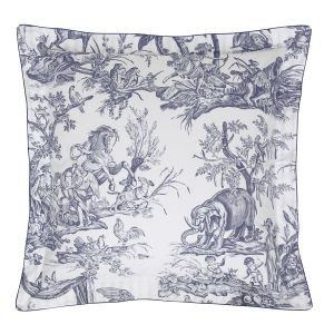 Anne de Solène Taie d'oreiller coton bleu foncé 65x65 cm