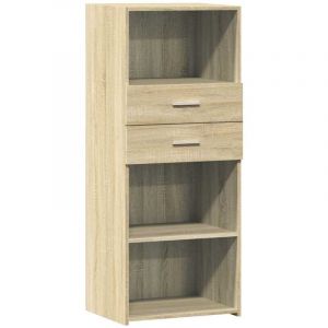VidaXL Buffet haut chêne sonoma 50x42,5x124 cm bois d'ingénierie