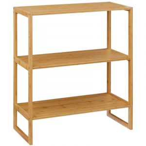 Etagère modulaire en bambou avec 2 niveaux 84x69.7x20cm 7house marron