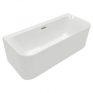 Villeroy & Boch Baignoire murale semi-îlot Loop & Friends avec bonde et trop-plein blanc