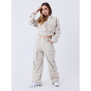 Pantalon cargo jambe large femme Project X Paris