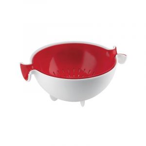 Guzzini Passoire avec bol Rouge - Spin & Drain