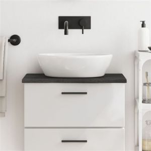 VidaXL Comptoir de salle de bain marron foncé 60x40x2 cm bois traité