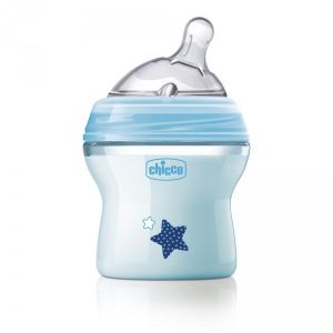 Chicco Biberon NaturalFeeling t&eacute;tine inclin&eacute;e 150 ml 0m+ flux lent