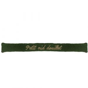 Sud trading Coussin bas de porte moutonneux brodé