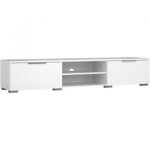 Calicosy Meuble TV 2 tiroirs et 2 niches L172,7 cm - Blanc