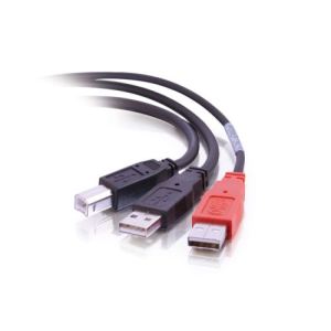C2g 81578 - C&acirc;ble USB 2.0 B m&acirc;le vers 2x A m&acirc;le en Y
