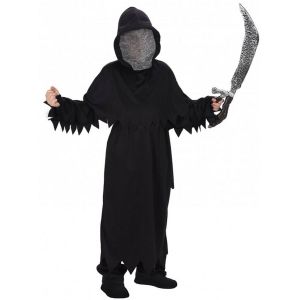 Ruedelafete Déguisement Fantôme noir enfant 116cm, 4-6 ans