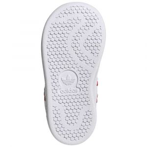 Adidas Originals Stan Smith El Infant EU 21 Footwear White / Footwear White / Lush Red - Footwear White / Footwear White / Lush Red - EU 21