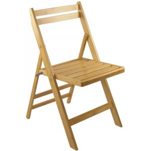 Chaise pliante en bois de bambou Biano 46x44x78cm O91 Naturel