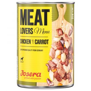 Josera Bo&icirc;tes Repas Pour Chien - Menu Meatlovers - 5 X 800 G - 1 Bo&icirc;te Offerte - Multicolore - 15,5 X 8,7 X 12,5 Cm