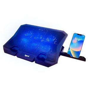 Iggual Support pour ordinateur portable RP6V17 6 ventilateurs LED bleues 17 pouces