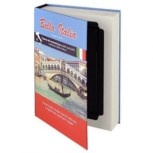 Hmf 80935 Livre coffre-fort, caisse à monnaie camouflée, pages de papier originales, Bella Italia, 23 x 15 x 4 cm, Inscriptions en Italien