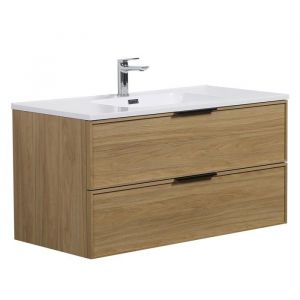 Meuble de salle de bain Luxor 100 cm - Ch&ecirc;ne clair - Meuble lavabo