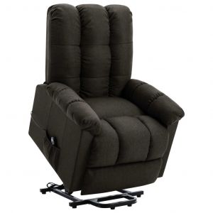 Image de VidaXL Fauteuil inclinable Marron foncé Tissu. Produit Neuf ! Garantie 0 ans !