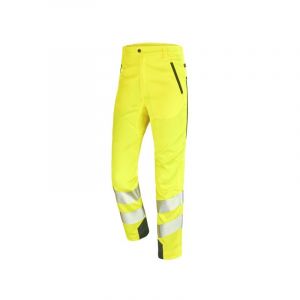 Cepovett Pantalons hv stretch pantalon hv stretch jaune fluo/bleu fonc&eacute; t4 200 - 300 g entre 1 et 3 4 pantalon polyester / coton, spandex jaune fluo/bleu fonc