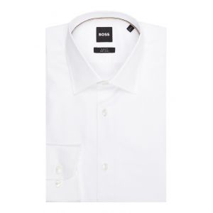 Boss Effect Chemise slim modèle Hank coton supima Blanc - Couleur Blanc - Taille XS