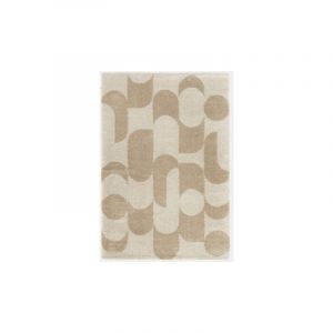 Décoweb Tapis de salon en matière recyclée - Arty - Marron et beige - 200 x 290 cm