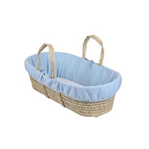 Clair de Lune Doublure en polaire pour couffin en osier Bleu