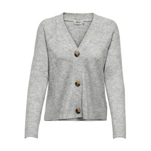 Only Boutons Cardigan En Maille Women Grey