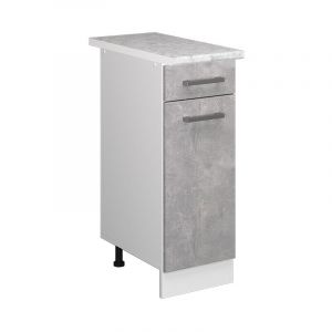 Vicco meuble cuisine R-Line, Béton, 30 cm avec plan de travail