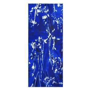 Desigual Fou_Atkins_Rectangle Fashion Scarf, Bleu, Taille Unique Femme