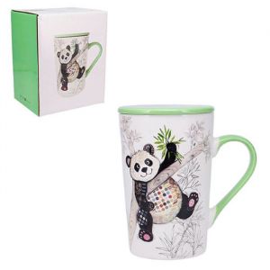 Mug tisanière conique mat Panda Kiub Kook