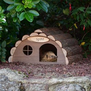 CKB LTD Maison en Bois pour hérisson ou Cochon d'Inde - Abri extérieur - Hôtel Peut également être utilisé pour la Maison d'hibernation pour abri de Jardin - 33,5 x 34 x 19 cm Abris pour hérissons