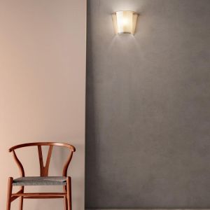 Lumiere Fabas Luce Viki Applique murale en verre ambré, E27