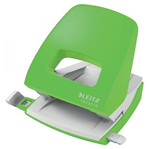 Leitz Perforatrice, Capacité 30 Feuilles, Barre de Guidage avec Démarcations, 100% Recyclable, Eco-responsable, Gamme NeXXt Recycle, coloris Vert, 50030055
